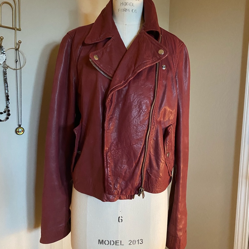 J Crew beautiful leather moto jacket XL
